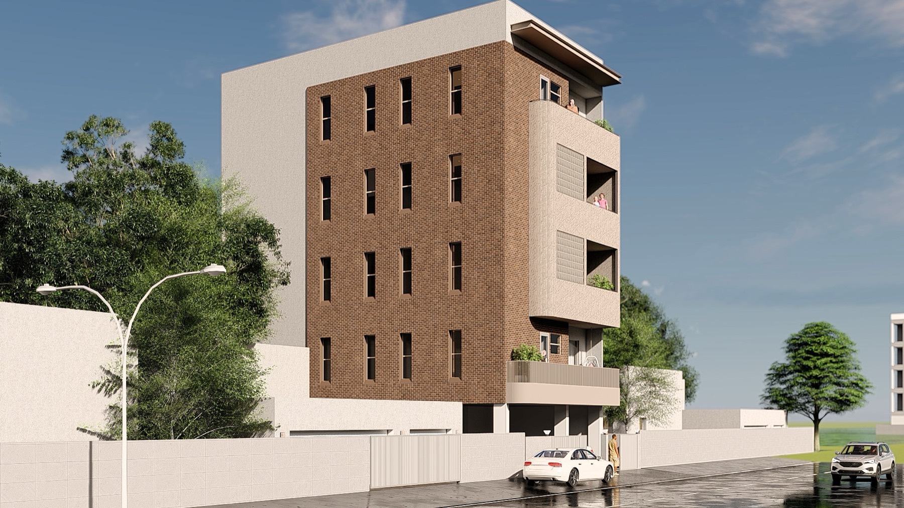 Elevation study, Agarwal Floors — design visualisation