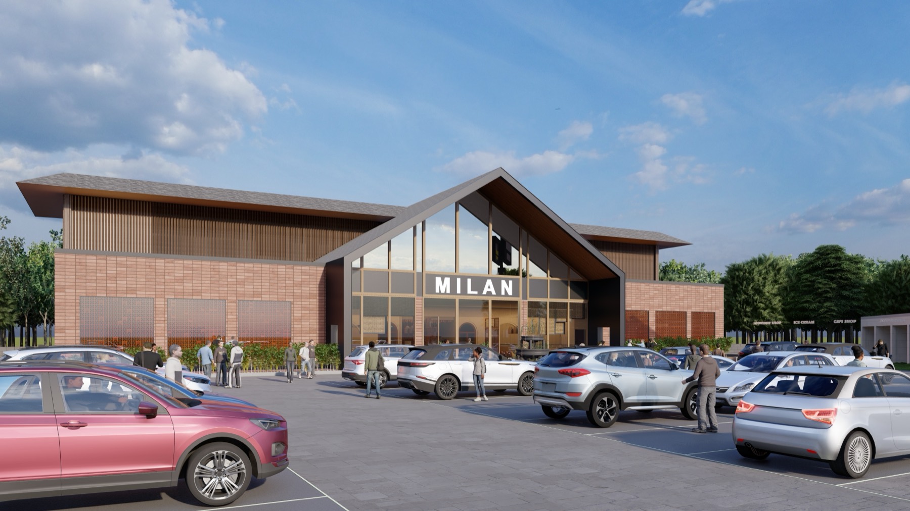 Exterior view, Milan's, Rohtak — design visualisation